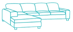 Большой 4-х местный диван